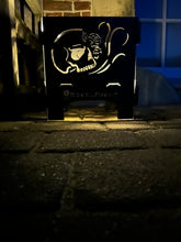 SteelFreak 14 Inch Square Fire Pit - Skulls & Roses