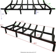 33 Inch Super Heavy Duty Tapered Fireplace Grate