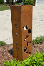Heavy Duty Steel Planter Pillar, Butterfly and Custom Cut-outs - Made in USA