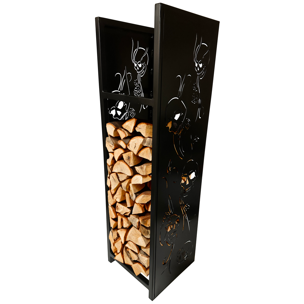 Super Duty Tower Log Rack (Skulls & Roses, 48 Inch) – SteelFreak