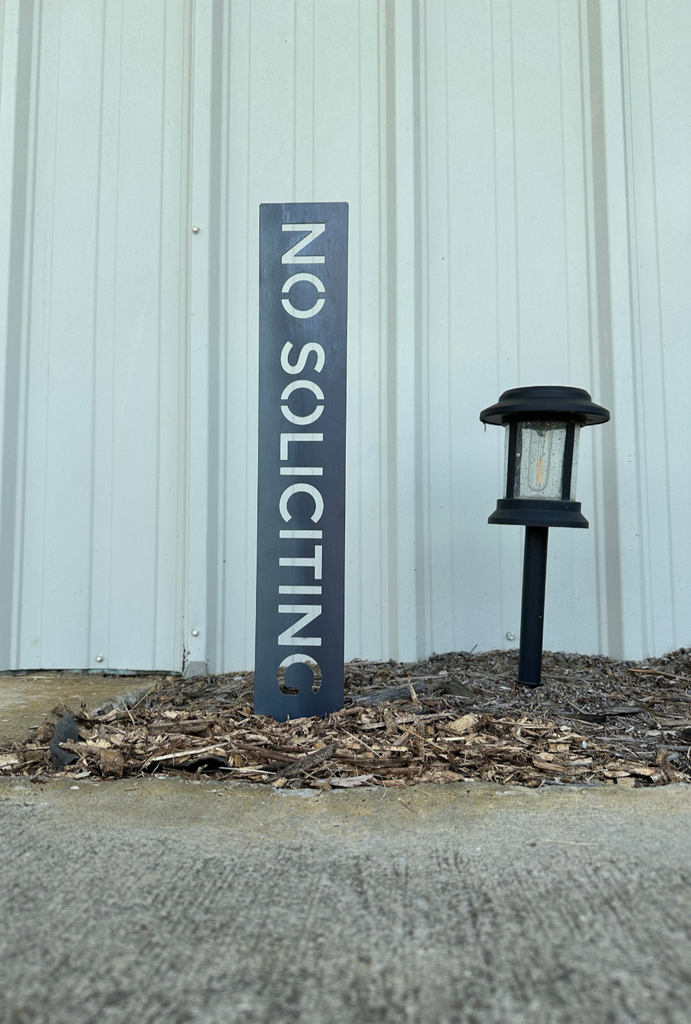 Vertical Rusting Steel Yard Sign Custom Text Multiple Sizes - Made in ...