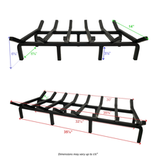 36 Inch Super Heavy Duty Tapered Fireplace Grate